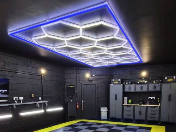 (Nyhet) Hexagon led lys 14Grid System med dimming og RGB lys i ramme rundt! - Bilde 2